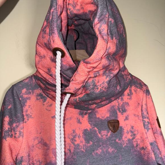 WANNAKOME pink acid wash oversized body hoodie L - Picture 7 of 7